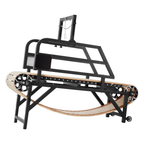 Manual dog treadmill tilted upwards on a white background